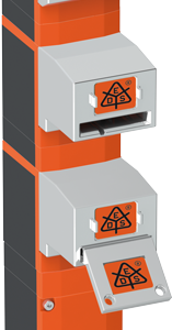 Mechanical guard lock with key exchange and actuator position monitoring RX11BM/K